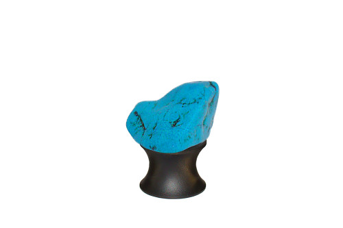 Gemstone Hardware, Tumbled Turquoise Stone, Cabinet Knob, Matte Black