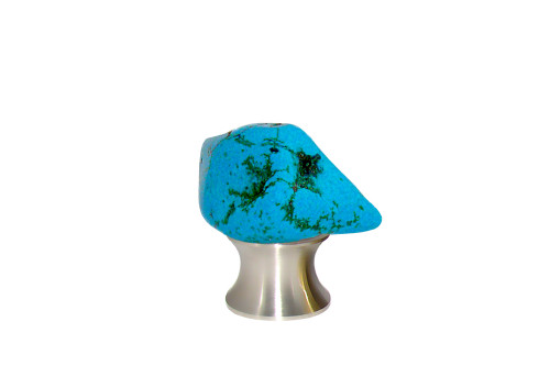 Gemstone Hardware, Tumbled Turquoise Stone, Cabinet Knob, Satin Nickel