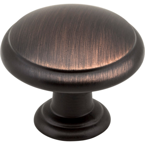 Elements, Gatsby, 1 3/16" Round Knob, Brushed Oil Rubbed Bronze