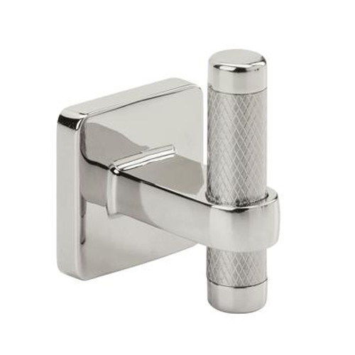 Amerock, Bronx, Single Prong Robe Hook, Polished Nickel