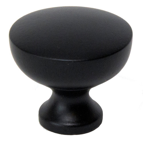 Rusticware, 1 1/8" Round Flat Top Knob, Black