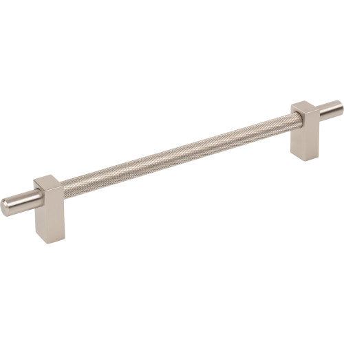 Jeffrey Alexander, Larkin 3, 7 9/16" (192mm) Bar Pull with Knurled Center, Satin Nickel