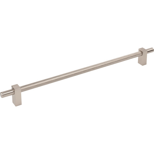 Jeffrey Alexander, Larkin 3, 12" (305mm) Bar Pull with Knurled Center, Satin Nickel