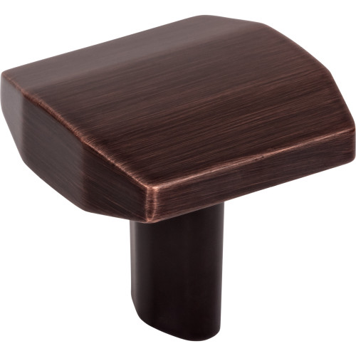 Elements, William, 1 1/4" Square Knob, Brushed Oil Rubbed Bronze