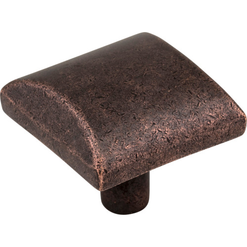 Elements, Glendale, 1 1/8" Square Knob, Distressed Oil Rubbed Bronze