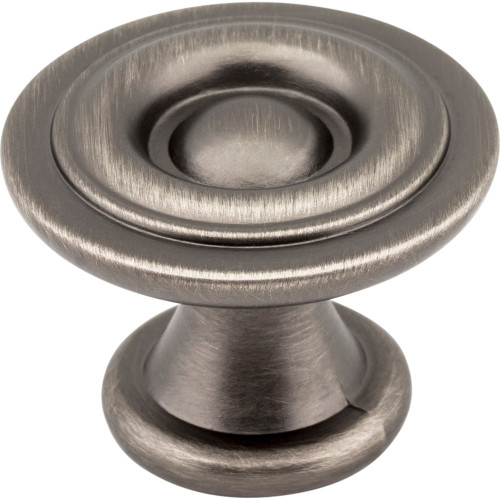 Elements, Syracuse, 1 3/16" Round Knob, Brushed Pewter