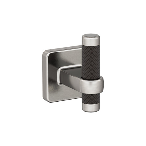 Amerock, Esquire, Single Prong Hook, Satin Nickel / Oil Rubbed Bronze