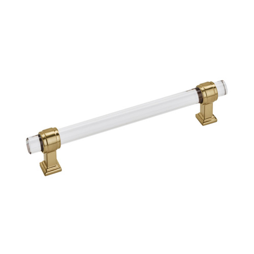 Amerock, Glacio, 6 5/16" (160mm) Bar Pull, Clear with Champagne Bronze