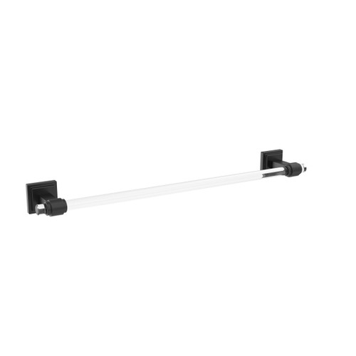 Amerock, Glacio, 18" Towel Bar, Clear with Matte Black