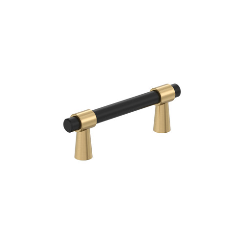 Amerock, Mergence, 3" (76mm) Bar Pull, Matte Black with Champagne Bronze