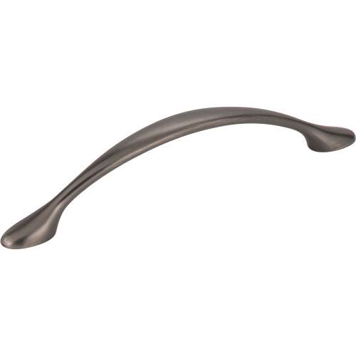 Elements, Somerset, 5 1/16" (128mm) Curved Foot Pull, Brushed Pewter