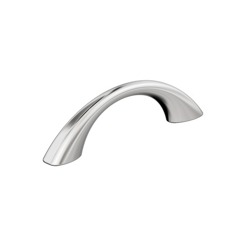 Amerock, Everyday Basics, Vaile, 3" (76mm) Curved Pull, Polished Chrome