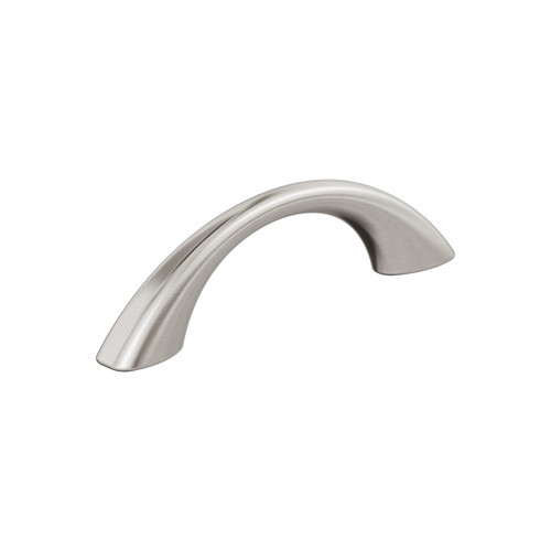 Amerock, Everyday Basics, Vaile, 3" (76mm) Curved Pull, Satin Nickel