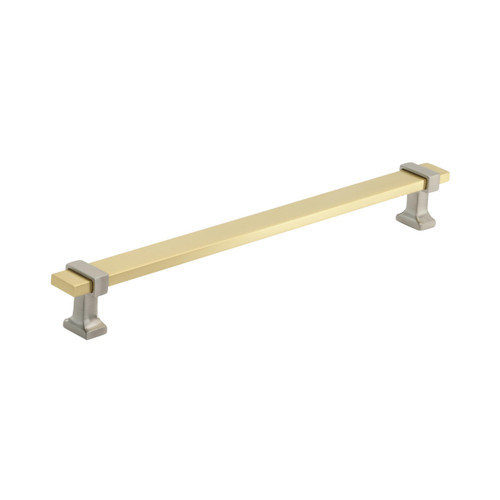 Amerock, Overton, 8 13/16" (224mm) Bar Pull, Brushed Gold with Satin Nickel