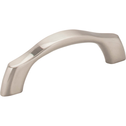Elements, Aiden, 3" Curved Pull, Satin Nickel