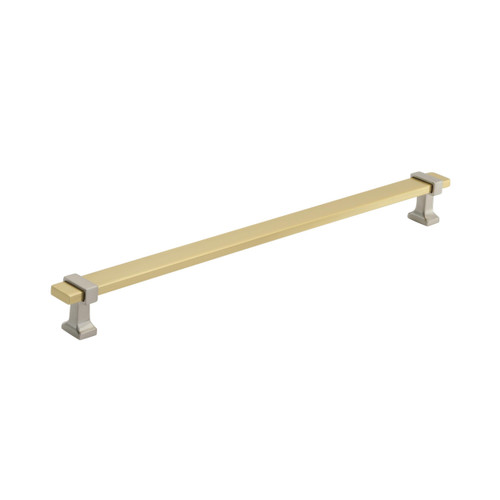 Amerock, Overton, 11 5/16" (288mm) Bar Pull, Brushed Gold with Satin Nickel