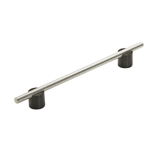 Amerock, Transcendent, 7 9/16" (192mm) Bar Pull, Matte Black with Polished Nickel