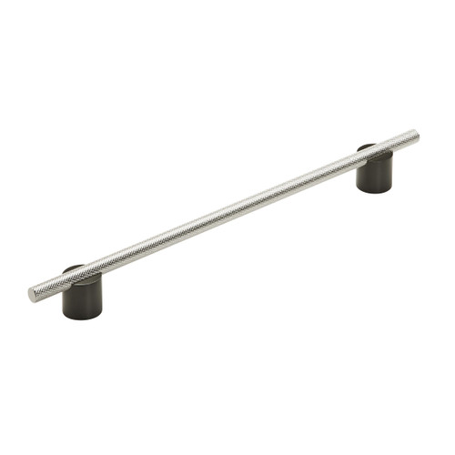 Amerock, Transcendent, 10 1/16" (256mm) Bar Pull, Matte Black with Polished Nickel