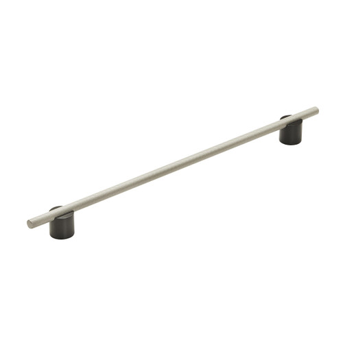 Amerock, Transcendent, 12 5/8" (320mm) Bar Pull, Matte Black with Silver Champagne