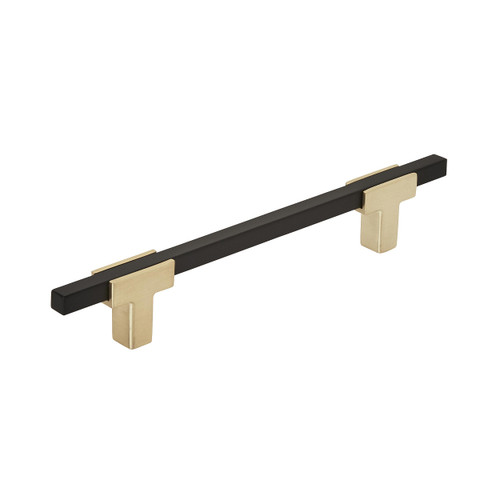 Amerock, Urbanite, 5 1/16" (128mm) Bar Pull, Brushed Gold with Matte Black