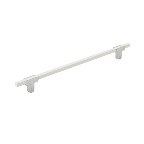 Amerock, Urbanite, 10 1/16" (256mm) Bar Pull, Polished Chrome with White