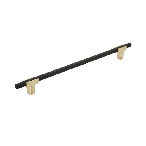 Amerock, Urbanite, 10 1/16" (256mm) Bar Pull, Brushed Gold with Matte Black