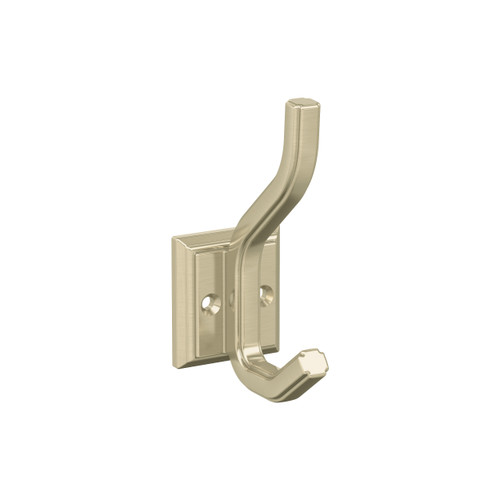 Amerock, Aliso, Decorative Double Prong Wall Hook, Golden Champagne