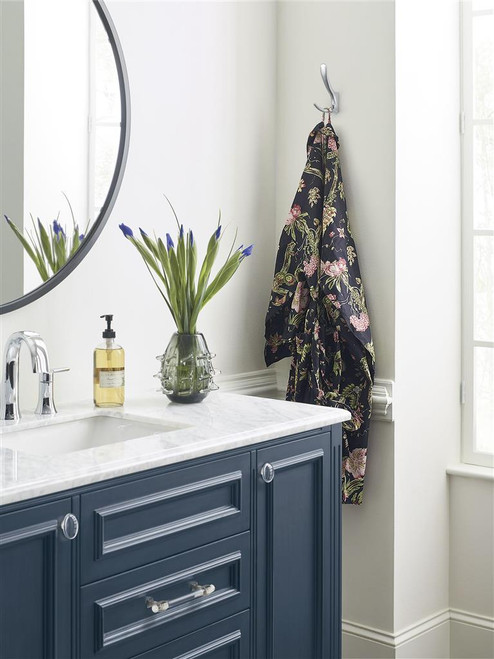 Amerock, Finesse, Decorative Triple Prong Wall Hook, Polished Nickel - installed 3 Amerock, Finesse, Decorative Triple Prong Wall Hook, Polished Nickel - installed 3