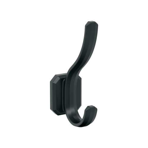 Amerock, Granlyn, Decorative Double Prong Wall Hook, Matte Black