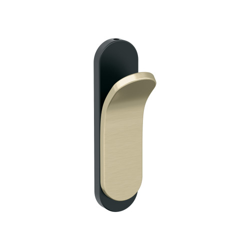 Amerock, Unison, Decorative Wall Hook, Matte Black with Golden Champagne