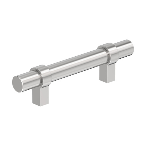 Amerock, Everyday Basics, Central, 3" (76mm) Bar Pull, Polished Chrome