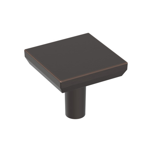 Amerock, Everyday Basics, Chamfered Edge, 1 1/16" Square Knob, Oil Rubbed Bronze