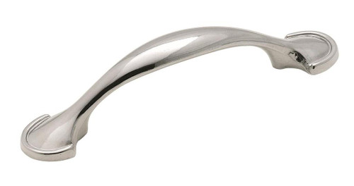 Amerock, Everyday Basics, Fairfield, 3" (76mm) Curved Pull, Polished Chrome