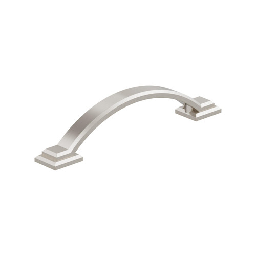 Amerock, Everyday Basics, Sheffield, 3 3/4" (96mm) Curved Pull, Satin Nickel