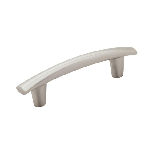 Amerock, Everyday Basics, Willow, 3 3/4" (96mm) Curved Bar Pull, Satin Nickel