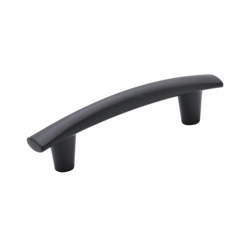 Amerock, Everyday Basics, Willow, 3 3/4" (96mm) Curved Bar Pull, Matte Black