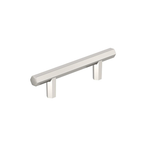 Amerock, Caliber, 3" (76mm) Bar Pull, Polished Nickel