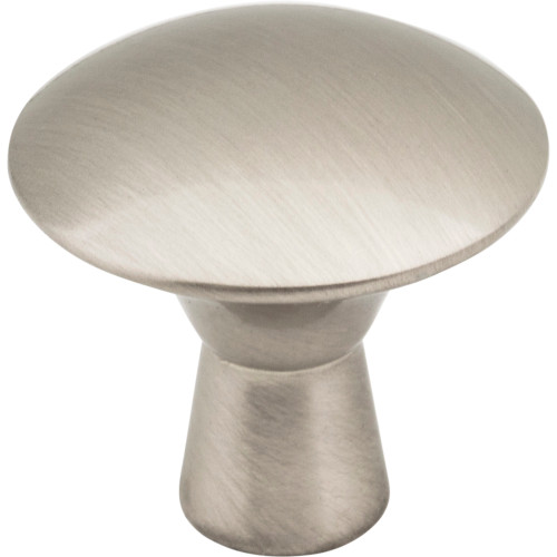 Elements, Zachary, 1 1/16" Round Knob, Satin Nickel