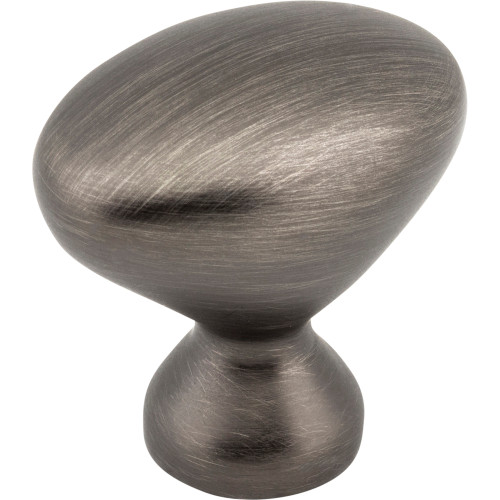 Elements, Merryville, 1 1/4" (32mm) Oval Knob, Brushed Pewter