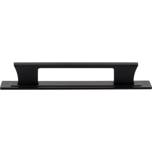 Atlas Homewares, Zander, 5 1/16" (128mm) Straight Pull with Backplate, Matte Black