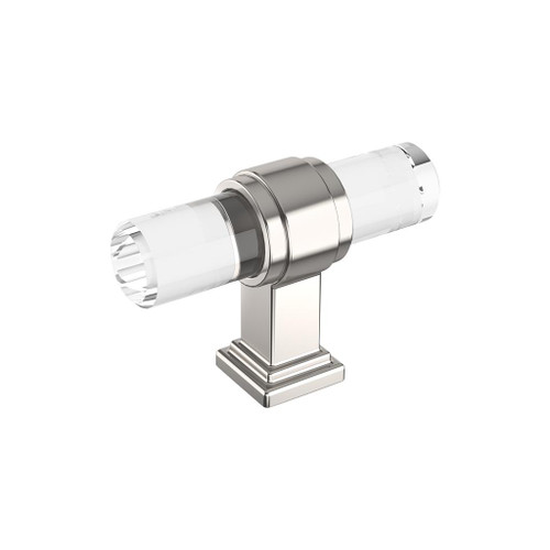 Amerock, Glacio, 2 1/8" Pull Knob, Clear with Polished Nickel Amerock, Glacio, 2 1/8" Pull Knob, Clear with Polished Nickel