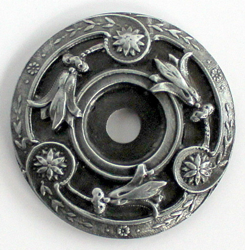 Notting Hill, Jewels, Jeweled Lily, Knob Backplate, Antique Pewter