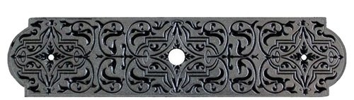 Notting Hill, Classic, Renaissance Etch, 3 7/8" Knob Backplate, Brilliant Pewter