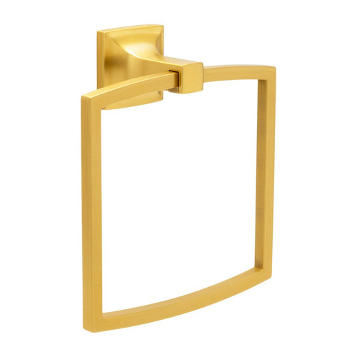 Belwith Hickory, Studio, Towel Ring, Brushed Golden Brass