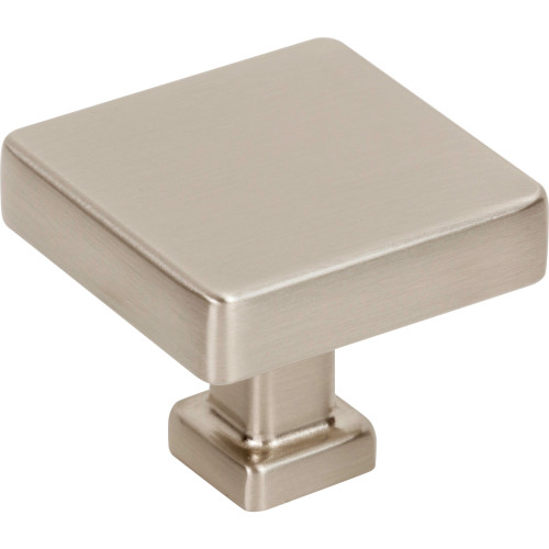 Jeffrey Alexander, Nash, 1 3/8" Square Knob, Satin Nickel