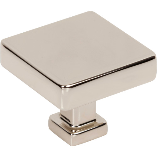 Jeffrey Alexander, Nash, 1 3/8" Square Knob, Polished Nickel