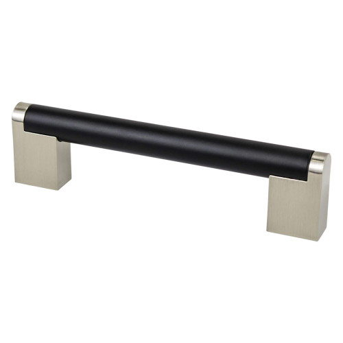 Berenson, Studio Remix, 5 1/16" (128mm) Straight Pull, Matte Black and Brushed Nickel