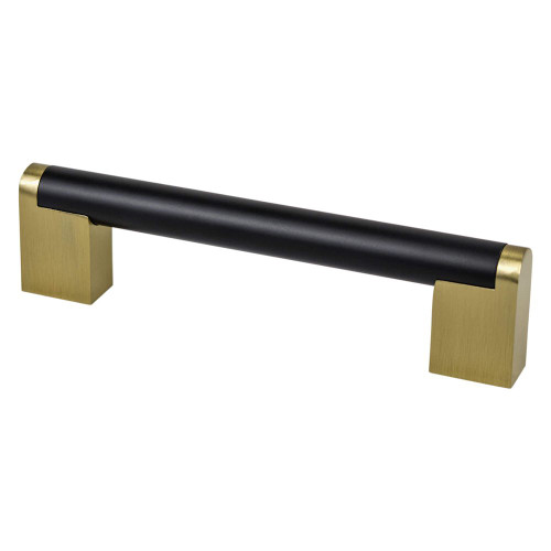 Berenson, Studio Remix, 5 1/16" (128mm) Straight Pull, Matte Black and Modern Brushed Gold