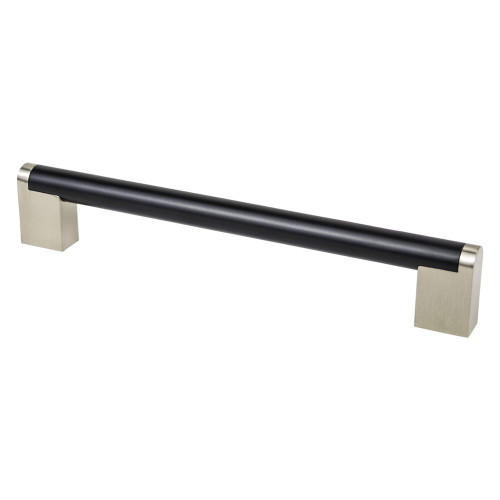 Berenson, Studio Remix, 7 9/16" (192mm) Straight Pull, Matte Black and Brushed Nickel
