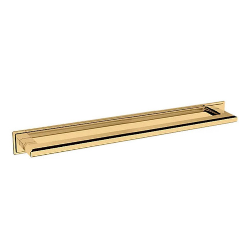Baldwin, 12" Transitional Backplate, Lifetime Polished Brass